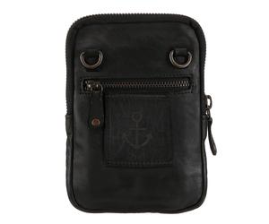 Mini Bag HARBOUR 2ND "Benita", Damen, Gr. B/H/T: 11cm x 18cm x 2cm, grau, Leder, Taschen, Umhängetasche, Schultertasche mit typischen Marken-Anker-Label (48810631-0) grau