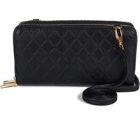 Mini Bag STYLEBREAKER "2 in 1 Umhängetasche - Geldbörse Rauten", Damen, Gr. B/H/T: 19cm x 10cm x 4,5cm Einheitsgröße, schwarz, 100% Polyurethan PU. Futter: 100% Polyester PES., Taschen (62271555-0) sc