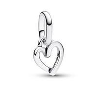 Mini Charm Anhänger Freihandherz aus Sterlingsilber