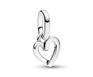 Mini Charm Anhänger Freihandherz aus Sterlingsilber
