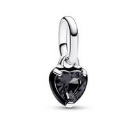 Pandora ME 793042C01 Schwarzer Chakra-Herz-Mini-Anhänger - Sterling Silber - Kristall + Emaille Schwarz