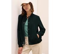 Blouson CECIL, Damen, Gr. XXL (46), ink grün, Stoff, 98% Polyester, 2% Elasthan, unifarben, casual, normal normal, hoch geschlossener Ausschnitt, Langarm Bündchen, Jacken, mit Stehkragen (48287133-XXL