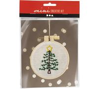 Mini DIY Stickerei-Set, Weihnachtsbaum, 1 Pk.