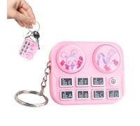 Mini-DJ-Schlüsselanhänger - DJ-Player-Anhänger | Musikaufzeichnungs-Schlüsselanhänger | für Handtasche, Geldbörse, Party, Reisen, Zuhause, Büro, Pendeln, Klassenzimmer, Schule, rose, Refer to