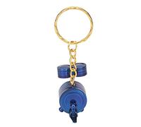 Mini Drums Keychain niedliche Metall Portable Instrument Keychain Musiver Lovers Rucksack, Geldbeutel (Blau)