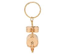 Mini Drums Keychain niedliche Metall Portable Instrument Keychain Musiver Lovers Rucksack, Geldbeutel (Gold)