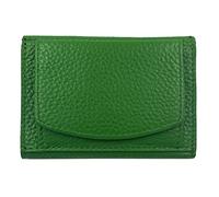 Mini Geldbeutel Damen klein, viele Fächer, Leder grün RFID Blocker, Münzfach groß, Geldbörse Portmonee Brieftasche Portemonnaie Damengeldbörse Damenportemonnaie Damengeldbeutel Minimalist Slim Wallet