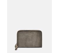 Mini Geldbörse aus weichem Veloursleder beige