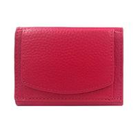 Mini Geldbörse Damen, Reise Portemonnaie, klein viele Fächer, Leder rot, RFID Blocker, Münzfach groß | Geldbeutel Portmonee Damengeldbörse Damenportemonnaie Damengeldbeutel Damenportmonee Geldtasche