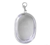 Mini-Kamera-Schlüsselanhänger-Taschenanhänger: transparenter PVC-Aufbewahrungsanhänger für Digicam & Zubehör, 10,5 cm, modisches Dekor (weiß)
