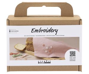 Mini-Kreativ-Set Stoffservietten sticken - altrosa