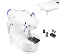 Mini Nähmaschine für Anfänger 2 Geschwindigkeiten Nähmaschine - Multifunktionsnähmaschine Automatisches Nähset Nähwerkzeug für Heimgebrauch, Handnähmaschine mit 1 Garnspulen, 3 leeren Spulen, Nadel
