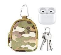 Mini PACH KECKCHAIN - Tasche mit Reißverschluss für Rücken, kompakte Geldbörse für Schlüssel, Kopfhörer, ID, Lippenbalsam | benutzerfreundlicher Organizer für Mädchen, Camouflage, Se référer