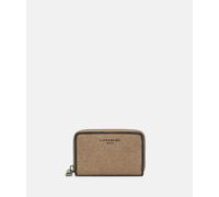 Mini Portemonnaie aus Denim mit charakteristischer Waschung beige