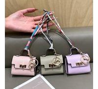 Mini quadratische Leder Taschenverschluss, leichter Luxus süßer Taschenverschluss, modisches Dekor Accessoire, kreative Schlüsselanhänger, Geschenk fü