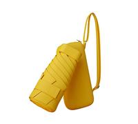 Mini Regenschirm Sturmfest Automatik, Taschenschirm Leicht Klein, Manual Travel Taschenschirm mit Etui, Mini Folding Umbrella, Travel Umbrella Waterproof für Outdoor Reise, GELB