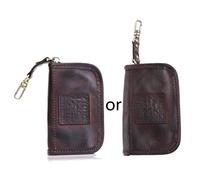 Mini-Schlüsselanhänger aus Leder für Herren, Organizer-Etui, geteilte Auto-Schlüsseltasche, Schlüsselanhänger,