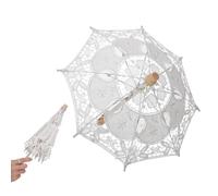 Mini-Spitzenschirm, 28 cm, Vintage, kleiner Sonnenschirm, dekorativer Regenschirm für Braut, Hochzeit, Spitzen-Sonnenschirm, Regenschirm, Hochzeit, Party, Dekoration, Kinder, Mädchen, Geschenk, Beige