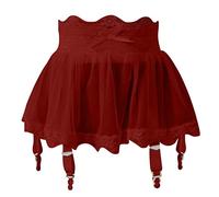 Mini Strapsrock Mini Mesh Rock Sexy Strapsgürtel Damen Strumpfhalter Hohe Taille Dessous Kleid Reizwäsche mit 4 Clips, Unterwäsche Durchsichtiger Minirock Micro Skirt Sexy Rock für Korsett