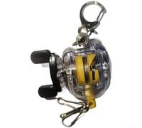 Miniature Fishing Reel Key Ring Plastic Miniature Fishing Reel | Miniature 5x5.5cm size, fits any key ring, simulation of real reel, great conversation starter, tackle accessory