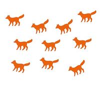Miniblings 10x Bügelbilder Aufnäher 33mm Flock Tier Herbst Fuchs Patch Bügelbild I Kinder Bügelflicken Patches zum Aufbügeln - Flockfolie - Applikation Nähen, Farbe:orange