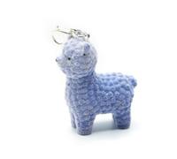 Miniblings Alpaka Charm Anhänger niedlich Lama Tier Wandern Kinder Flock lila- Handmade Modeschmuck I Kettenanhänger versilbert | Bettelanhänger Bettelarmband | Anhänger für Armband