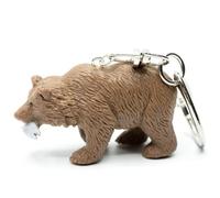 Miniblings Bär Schlüsselanhänger braun Fisch im Mund - Handmade Modeschmuck I Anhänger Schlüsselring Schlüsselband Keyring