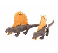 Miniblings Dinosaurier Dimetrodon Ohrringe Dino Gummi Rückenschild braun orange - Handmade Modeschmuck I Ohrhänger Ohrschmuck versilbert