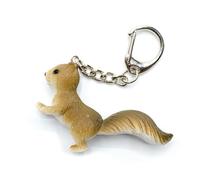 Miniblings Eichhörnchen Schlüsselanhänger Klettertier Kinder Hörnchen Tiere Braun Baby springend - Handmade Modeschmuck I Anhänger Schlüsselring Schlüsselband Keyring