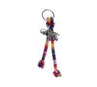 Miniblings Elefant Schlüsselanhänger bunte Kordel Metall Tiere Tier - Handmade Modeschmuck I I Anhänger Schlüsselring Schlüsselband Keyring