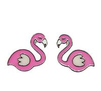 Miniblings Flamingo Ohrstecker Stecker Ohrringe Tropen rosengold Party Rosa Vogel - Handmade Modeschmuck I Ohrringe Stecker Ohrschmuck