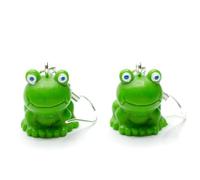 Miniblings Frosch Ohrringe Hänger Froschkönig Märchen Prinzessin versilbert | Ohrschmuck aus eigener Fertigung in Berlin, mit Prinz, liebevoll zusammengesetzt