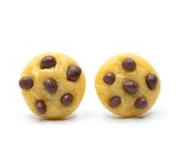 Miniblings Keks Cookie Chocolate-Chip Ohrstecker Miniblings Stecker Weihnachten rund 9mm