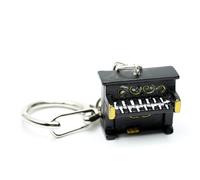 Miniblings Klavier Schlüsselanhänger Piano Musik 3D swrz - Handmade Modeschmuck I Anhänger Schlüsselring Schlüsselband Keyring
