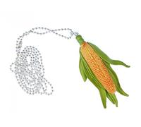 Miniblings Maiskolben Kette Halskette 80cm Mais Gemüse Landschaft Acker Popcorn - Handmade Modeschmuck - Kugelkette versilbert