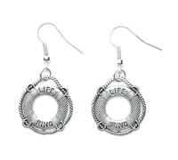 Miniblings Maritim Rettungsring Ohrringe Boot Meer Schiff Kapitän life ring silb - Handmade Modeschmuck I Ohrhänger Ohrschmuck versilbert