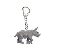 Miniblings Nashorn Schlüsselanhänger Zoo Gummi grau - Handmade Modeschmuck I I Anhänger Schlüsselring Schlüsselband Keyring