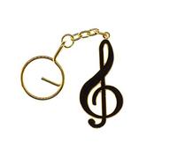 Miniblings Notenschlüssel Schlüsselanhänger Anhänger Musik Noten Schwarz Gold