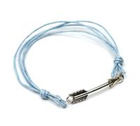 Miniblings Pfeil Armband Pfeile Indianer Glücksarmband blau Indianer silber Amor - Modeschmuck handmade - Damen Mädchen Bettelarmband