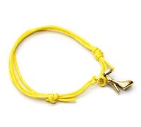 Miniblings Pumps Armband Anhänger Glücksarmband verstellbar gelb Schuh gold - Modeschmuck handmade - Damen Mädchen Bettelarmband