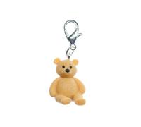 Miniblings Teddy Bär Charm Teddybär Bärchen Gummi 18mm - Handmade Modeschmuck I Kettenanhänger versilbert - Bettelanhänger Bettelarmband - Anhänger für Armband