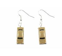 Miniblings Trabi Ohrringe Auto Trabant Trabbi Hänger DDR Modell 1:160 beige - Handmade Modeschmuck I Ohrhänger Ohrschmuck versilbert