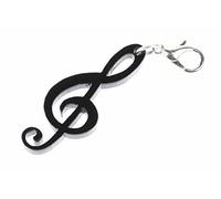 Miniblings Violinschlüssel Notenschlüssel Charm Charms Noten Musik sz - Handmade Modeschmuck I Kettenanhänger versilbert - Bettelanhänger Bettelarmband - Anhänger für Armband