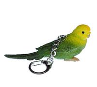 Miniblings Wellensittich Schlüsselanhänger Vogel grün - Handmade Modeschmuck I I Anhänger Schlüsselring Schlüsselband Keyring