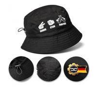 minifan Fischerhut: Schere Stein Paar Bier - Hut Saufen Mallorca - Mütze Bucket Hat Festival Sommerhut Sonnenhut Festival-Kleidung - Alkohol Bier Feiern Party Junggesellen-Abschied Anglerhut