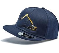 minifan Kinder Cap : Bagger - Basecap Kappe Radlader Kran Baustelle Jungs Kappe Cappy Jungen Mütze Kind Kappi (Navy)