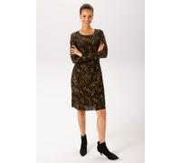 Minikleid ANISTON CASUAL, Damen, Gr. 42, N-Gr, Langarm, Mesh,Samt, braun (schwarz, braun, beige), Mesh;Samt, Obermaterial: 45% Polyester, 40% Polyamid, 15% Elasthan. Futter: 100% Polyester, gemustert,