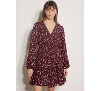 Minikleid APRICOT "Daisy Spray Wickelkleid", Damen, Gr. S (36), N-Gr, rot (burgund), gewebt, Futter: 100% Viskose LENZING LenzingCV., gemustert, Modisch, Ärmelbündchen, Kleider Minikleid, mit Blousonä