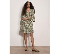 Minikleid APRICOT "Geblümtes Sarasa-Minikleid", Damen, Gr. S (36), N-Gr, grün (khaki), gewebt, Obermaterial: 100% Viskose CV., geblümt, V-Ausschnitt, Rüschen, Kleider Minikleid, mit Rüschen (65270050-
