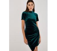 Minikleid APRICOT "Minikleid aus Samt", Damen, Gr. XS (34), N-Gr, grün, Obermaterial: 93% Polyester PES. 7% Elasthan EL., unifarben, Kleider Minikleid, mit Rüschen (51912933-34) grün